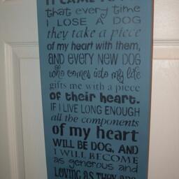 It Came To Me Dog Wall Hanging Stenciled Sign - thumbnail 2