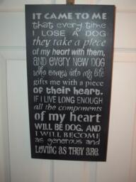 It Came To Me Dog Wall Hanging Stenciled Sign - thumbnail 1