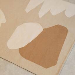 Abstract Flatwoven Handmade Wool Kilim Carpet Rug Beige Brown Off White Living Bedroom 5x8 8x10 Modern Southwestern Area Accent Art Hazel - thumbnail 3
