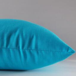 Set 2/Turquoise Linen Pillows, Cushion Cover, Decorative Throw Modern Pillow - thumbnail 4
