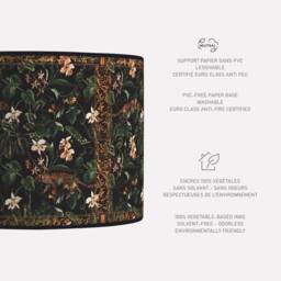 Vintage Floral Lampshade, Leopard Print, Retro Style - thumbnail 2