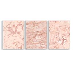 Set Of 3 Pink Rose Gold Marble Prints, Abstract Ink Wall Art, Modern Decor, Luxury Decor 1036 - thumbnail 3