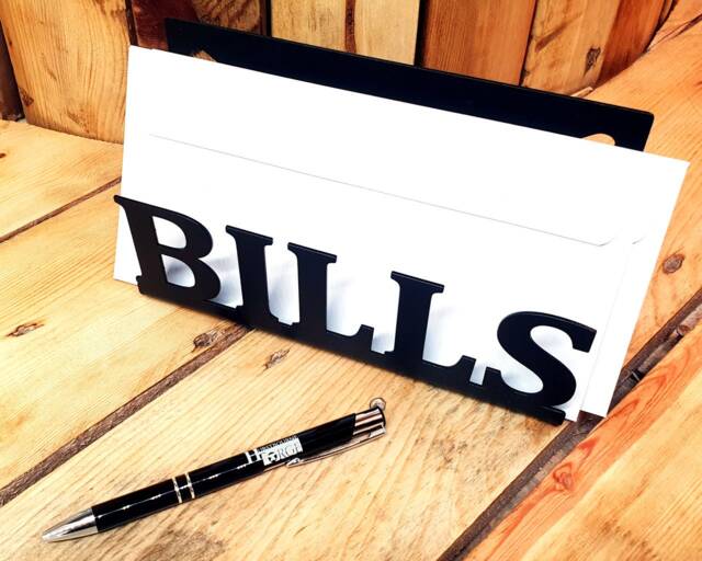 Bills Post Rack Metal Letter Rack, Bill Organisation & Storage, Personalised Letter Rack - image 1