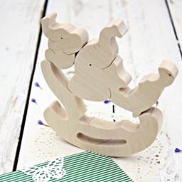 Puzzle Wood Elephant, Elephant Family, Wooden Animals Toys, Kids Wooden Gift, Christmas Kids Eco Toys Gift - thumbnail 4