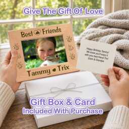 Rabbit Gifts, Personalized Bunny Picture Frame, Pet Photo Home Decor For Best Friends - thumbnail 2