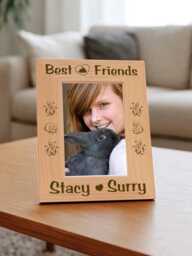 Rabbit Gifts, Personalized Bunny Picture Frame, Pet Photo Home Decor For Best Friends - thumbnail 1