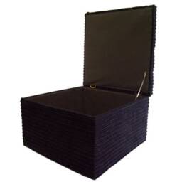 "storage Box/Footstool - Black Jumbo Cord Size 20"" X Square 14" - thumbnail 3