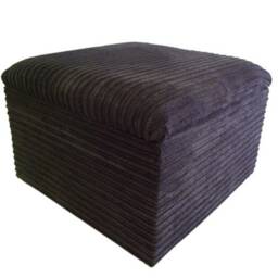 "storage Box/Footstool - Black Jumbo Cord Size 20"" X Square 14"