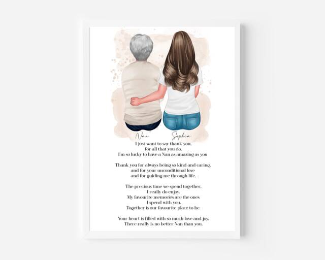 Personalised Gift For Nanny, Nanny Gifts, Grandma Nana Gifts Nan, Print, Nan Gift, Christmas - image 1