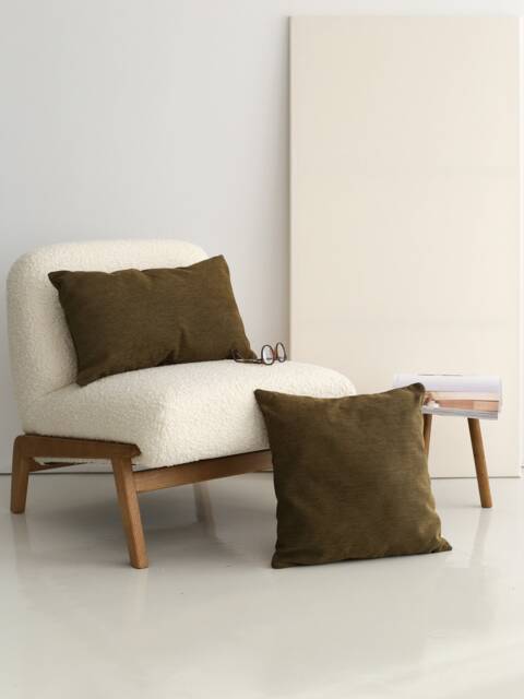 Linen Light Green Throw Pillow Cover, Boho Olive Lumbar Case, Soft Sofa Cushion Cozy Decoration, 20x20, 22x22 - image 1