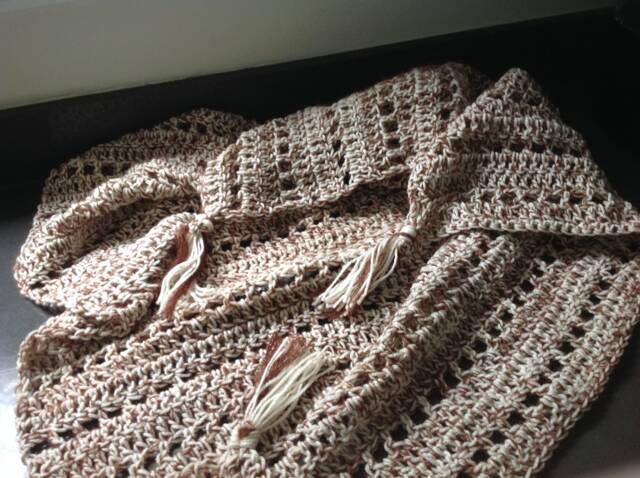 Lapghan, Throw, Small Blanket With Tassels - By Mywaycrochet - image 1