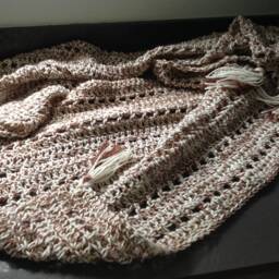 Lapghan, Throw, Small Blanket With Tassels - By Mywaycrochet - thumbnail 2