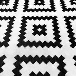 Black & White Cushion Covers With Aztec Pattern - Double Sided Printing Pillow Cover On The Soft Chenille Fabric Multi Size Options - thumbnail 2