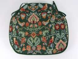 William Green Tapestry - William Morris Design Large Spindle Back Tie-On Seat Pads Dining/Patio/Garden/Kitchen - thumbnail 1