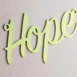 steel Hope Sign, Powder Coat 3mm Metal Wall Art - thumbnail 2