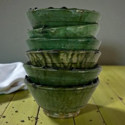 Promotion Set Of 6 Moroccan Bowls Tamegroute Green - thumbnail 1