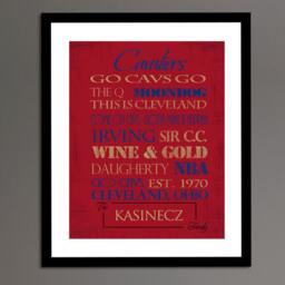 Personalized Cleveland Cavaliers Print Or Canvas. Custom Cavaliers. Cavaliers Subway Art. Gifts For Dad. Him. Cavaliers Champions - thumbnail 3