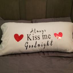 Always Kiss Me Goodnight King Sized Pillow Case / - thumbnail 2