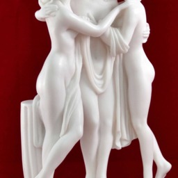 The Three Graces Statue Cast Marble Greek Goddess Sculpture - 10 Inch - thumbnail 3