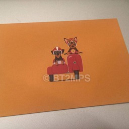 Min Pin Pop Art Miniature Pinscher Dog Riding Vespa Scooter Motorbike Sidecar Art Print - thumbnail 3