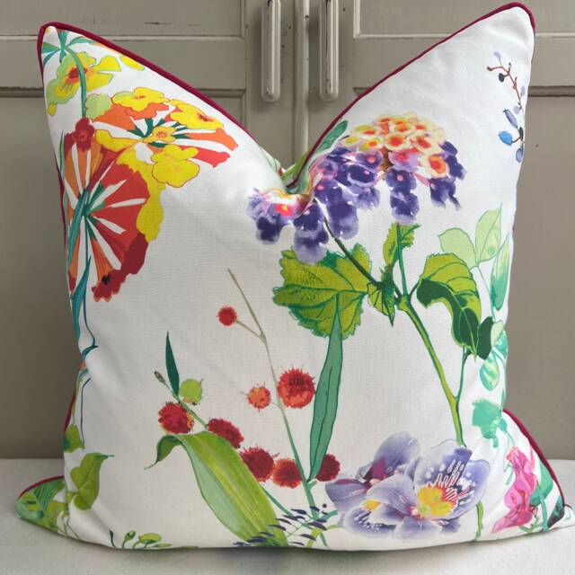 Prestigious Textiles Bourgainvillea Designer Fabric Floral Cushion Pillow Cover - image 1