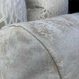 Modern Duck Egg Metallic Bolster Cushion - Elegant 16x6 Pillow For Luxury Home Decor, Sienna - thumbnail 2