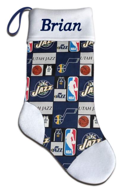 Personalized Nba Utah Jazz Basketball Christmas Stocking Embroidered
