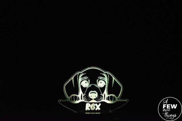 Personalised Dachshund Led Night Light Engraved Dog Lamp - image 1