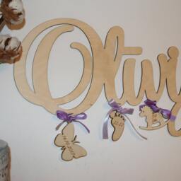 Large Wood Wall Sign/Script Sign For Baby /Laser Cut Wood Nursery Sign/Wood Decor/Custom Laser Signs/Custom Wooden Sign - thumbnail 3