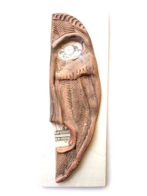 Creepy Ceramic Face Mask Assemblage Horror Wall Sculpture By 99Heads - image 1