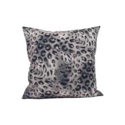 Chic Modern Plush Snow Leopard Print Velvet Cushion Cover - Handmade Throw Pillow Designer Home D??cor - thumbnail 3