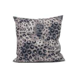 Chic Modern Plush Snow Leopard Print Velvet Cushion Cover - Handmade Throw Pillow Designer Home D??cor - thumbnail 2