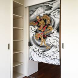 Japanese Dragon Noren Curtains, Order Made Curtain, Doorway Noren, Window Japan Wall Fabric Panel, 2 Panel Curtain Tissu, Tapestery - thumbnail 2