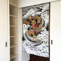 Japanese Dragon Noren Curtains, Order Made Curtain, Doorway Noren, Window Japan Wall Fabric Panel, 2 Panel Curtain Tissu, Tapestery - thumbnail 3