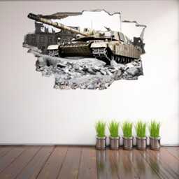 Tank Wall Decal Sticker Mural Poster Print Art Home Decor Army Battle De5 - thumbnail 1