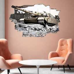 Tank Wall Decal Sticker Mural Poster Print Art Home Decor Army Battle De5 - thumbnail 3