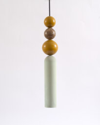 Handmade Concrete Pendant Light With Epoxy Bubble