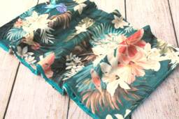Tropical Floral Minky Baby Blanket - Shower Gift New Girl Soft Lovey Nursery Keepsake Car Seat - thumbnail 1