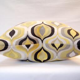 Mid Century Modern Ikat Pillow Cover, Jacquard Accent Cushion - thumbnail 2