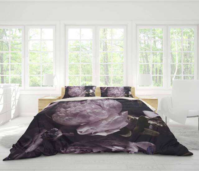 3D Rose Duvet Cover Set, Floral Microfiber Bedding - image 1