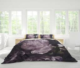 3D Rose Duvet Cover Set, Floral Microfiber Bedding