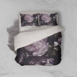3D Rose Duvet Cover Set, Floral Microfiber Bedding - thumbnail 3