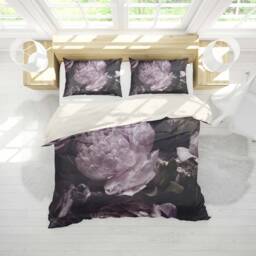 3D Rose Duvet Cover Set, Floral Microfiber Bedding - thumbnail 2