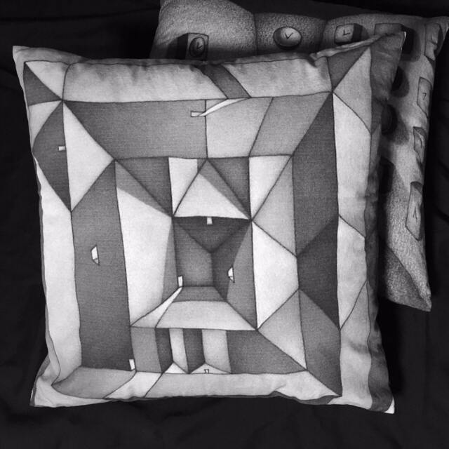 Artistic Pillow_Eaves' Echo - Last One Free Local Delivery With Feather Cushion Insert - image 1