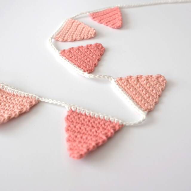 Minimalist Mini Bunting For The Nursery/Kids Bedroom Wall Decor Crochet Custom Made - image 1