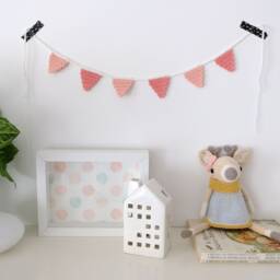 Minimalist Mini Bunting For The Nursery/Kids Bedroom Wall Decor Crochet Custom Made - thumbnail 2