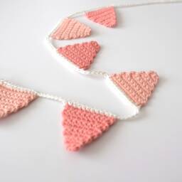 Minimalist Mini Bunting For The Nursery/Kids Bedroom Wall Decor Crochet Custom Made - thumbnail 1