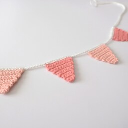 Minimalist Mini Bunting For The Nursery/Kids Bedroom Wall Decor Crochet Custom Made - thumbnail 3