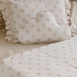"Muslin Decorative Pillow With Frill ""Boho Flowers" - thumbnail 3