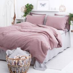 Linen Bedding Set, 2 Pieces Set With Ties, Duvet Covers, 1 Pillowcases - thumbnail 3